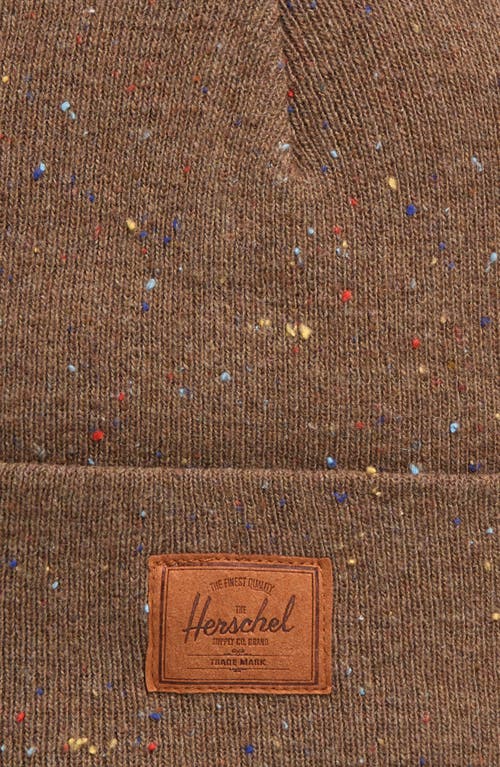 Shop Herschel Supply Co . Elmer Marled Knit Beanie In Bison