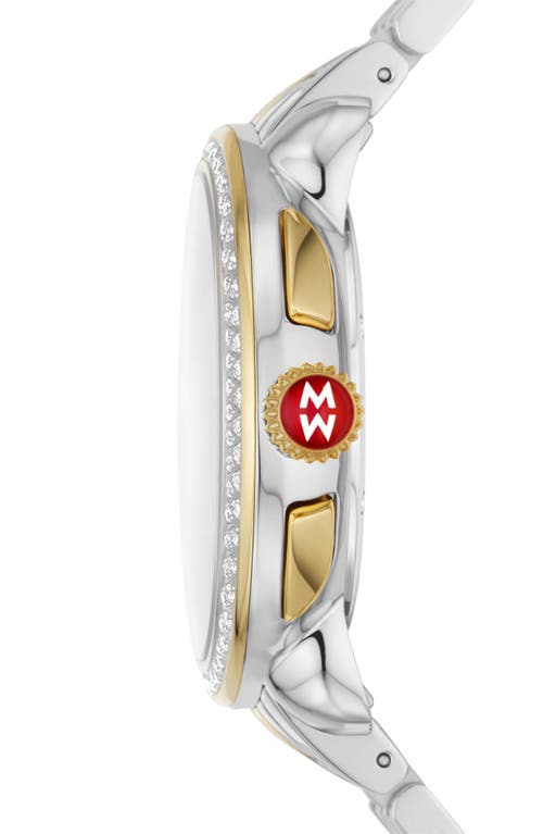 Michele Women's Serein Two-tone Stainless Steel, Mother-of-pearl & 0.62 Tcw Diamond Chronograph Watch/38mm X In Two-tone