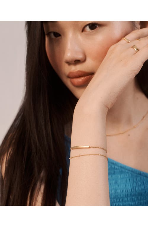 Monica Vinader Linear Mini Friendship Chain Bracelet In 18ct Gold Vermeil/ster Silver