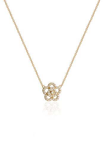 Gabi Rielle Effortless Staples Rose Pendant Necklace In Gold