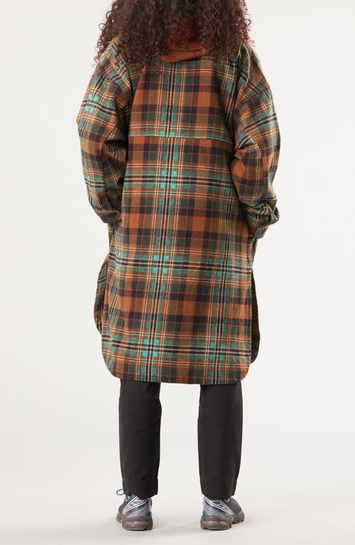 Picture Organic Clothing Sotola Plaid Recycled Cotton Fleece Coat In A Camel Plaid