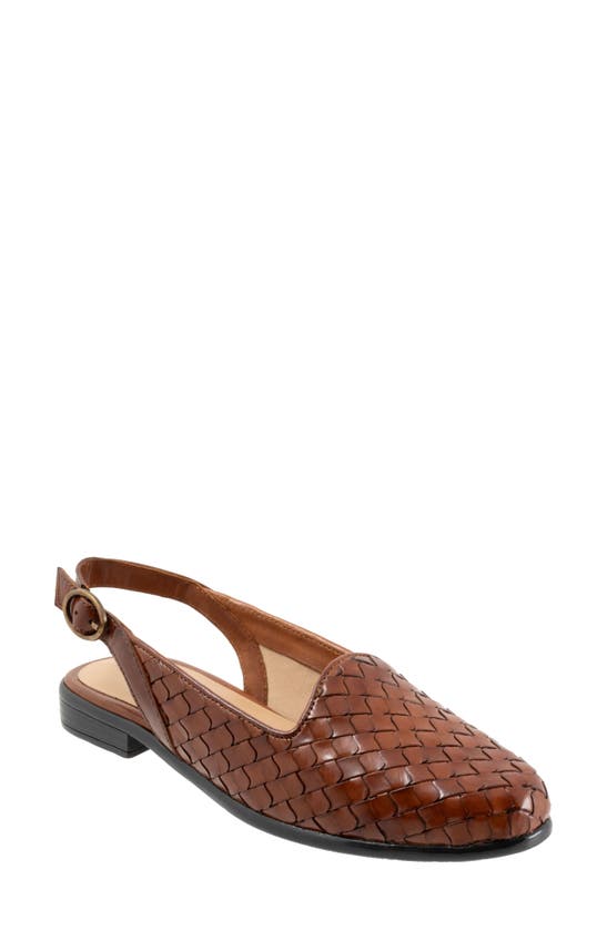 Shop Trotters Lea Slingback Flat In Brown