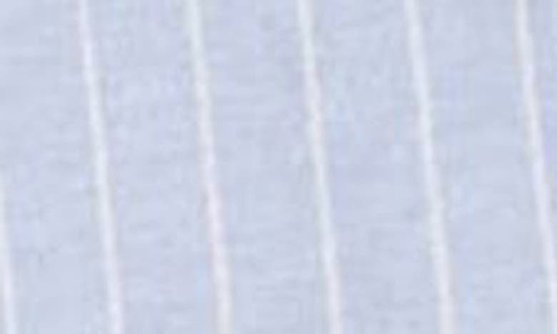 Edikted Lea Stripe Crop Button-up Shirt In Light-blue
