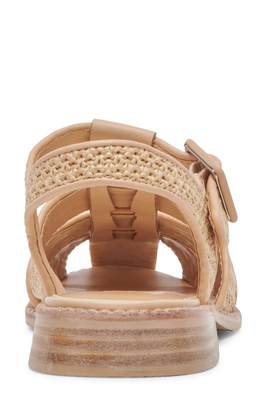 Dolce Vita Holis Womens Cushioned Footbed Leather Strappy Sandals In Light Natural Raffia