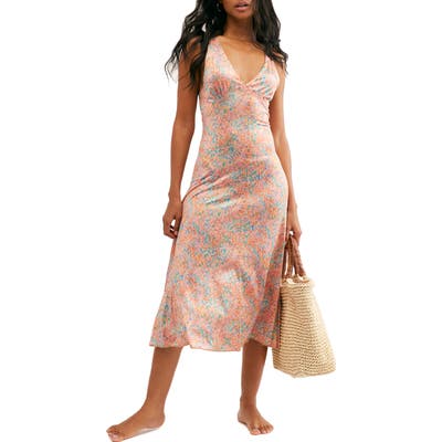 Free People Nowhere To Be Slipdress, Coral