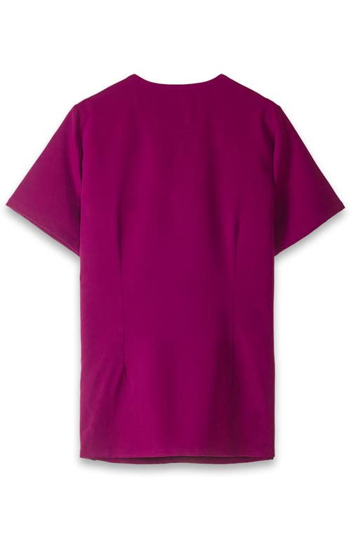 Members Only Palermo 4-pocket Scrub Top In Wine