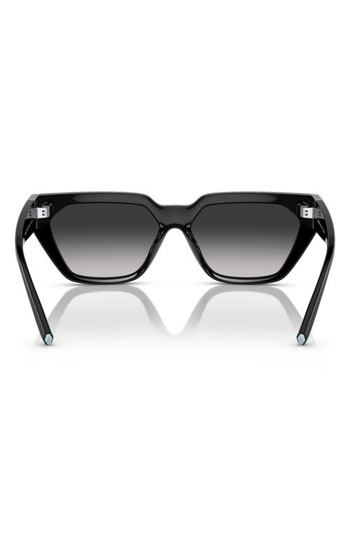 Tiffany & Co . 56mm Irregular Sunglasses In Black Grey