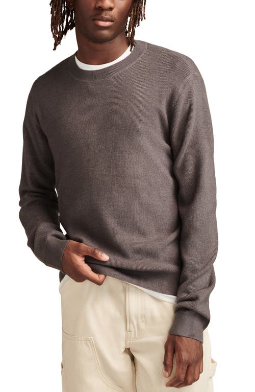 Shop Lucky Brand Rib Crewneck Sweater In Heather