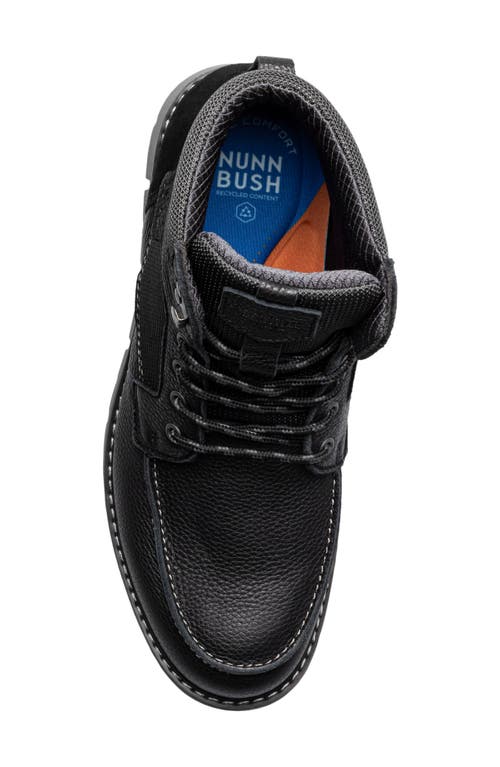 Nunn Bush Karnak Water Resistant Moc Toe Boot In Black Tumbled