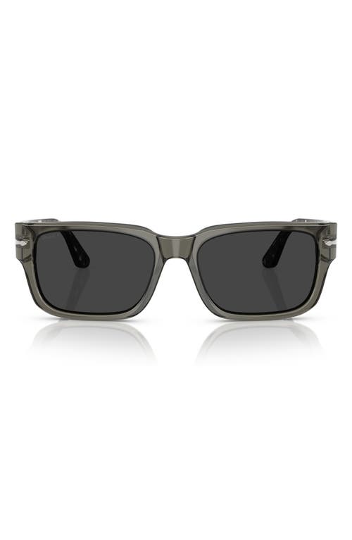 Persol 55mm Polarized Round Sunglasses In Grad Smoke