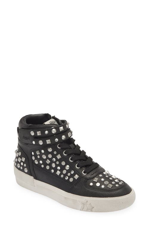 Ash Myraid Studded High Top Sneaker Black at Nordstrom,