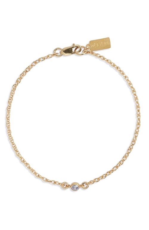 Set & Stones Cubic Zirconia Birthstone Pendant Bracelet In June