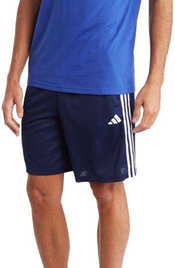 Shop Adidas Originals Adidas Aeroready Training Shorts In Dark Blue/white