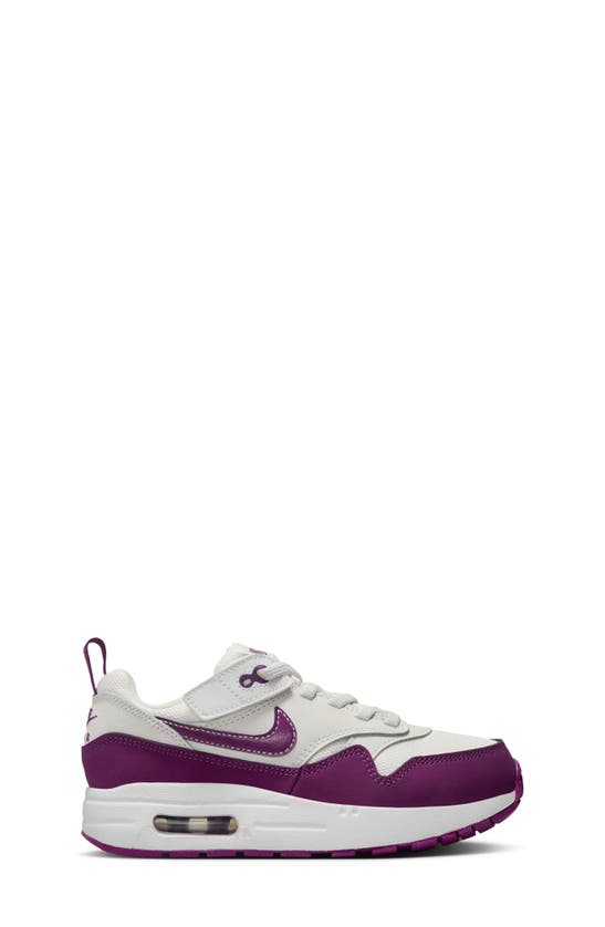 Shop Nike Kids' Air Max 1 Easyon Sneaker In Summit White/ Viotech/ White