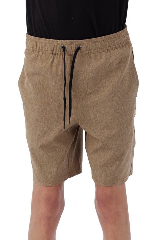 O'neill Kids' Reserve Hyperfreak Hybrid Shorts In Dark Khaki