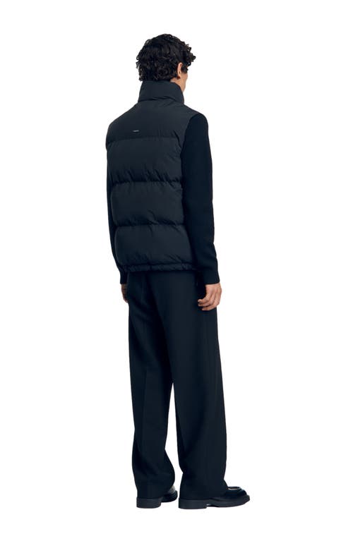 Shop Sandro Sleeveless Down Jacket In Black