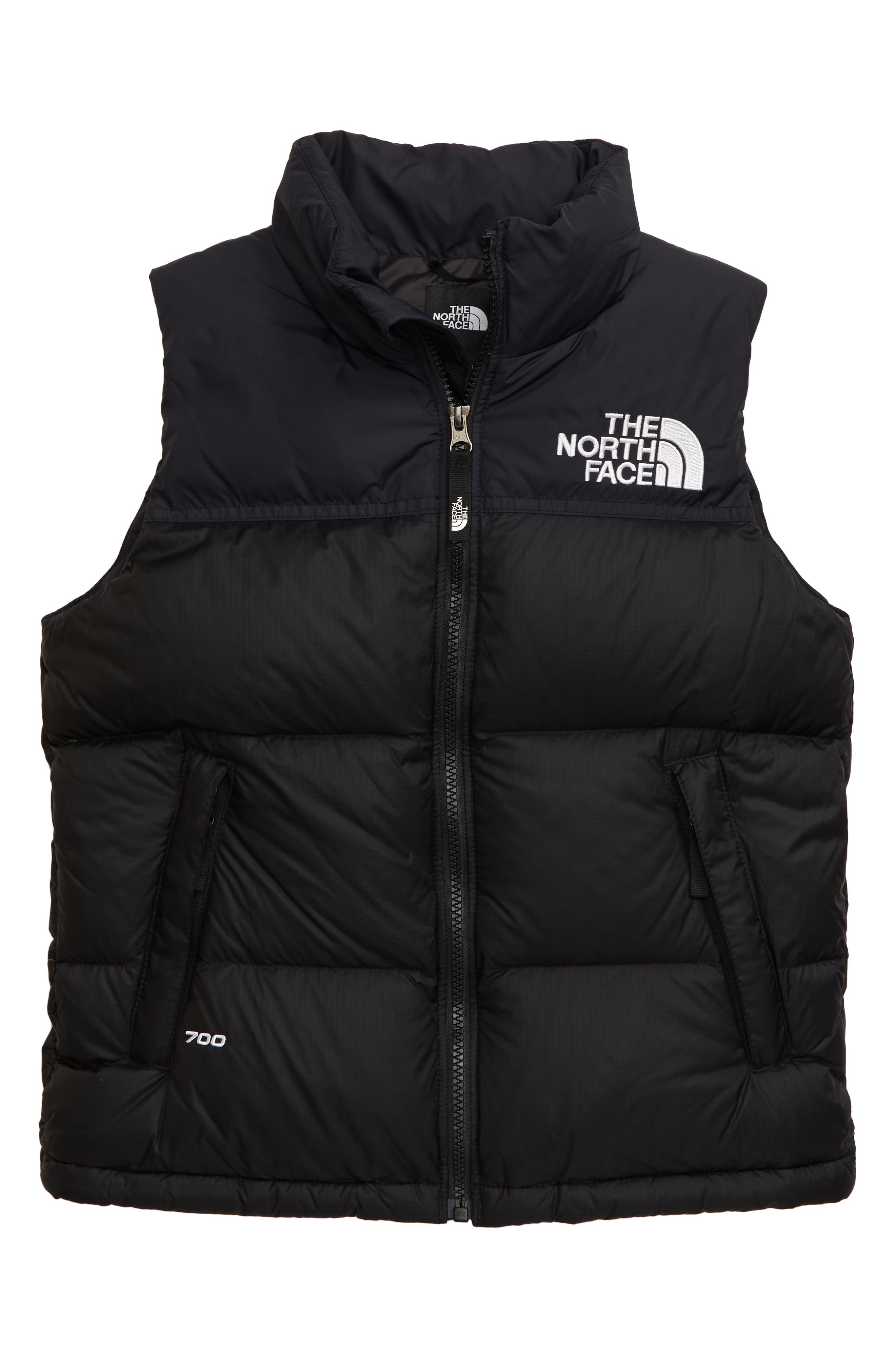 north face black puffer vest