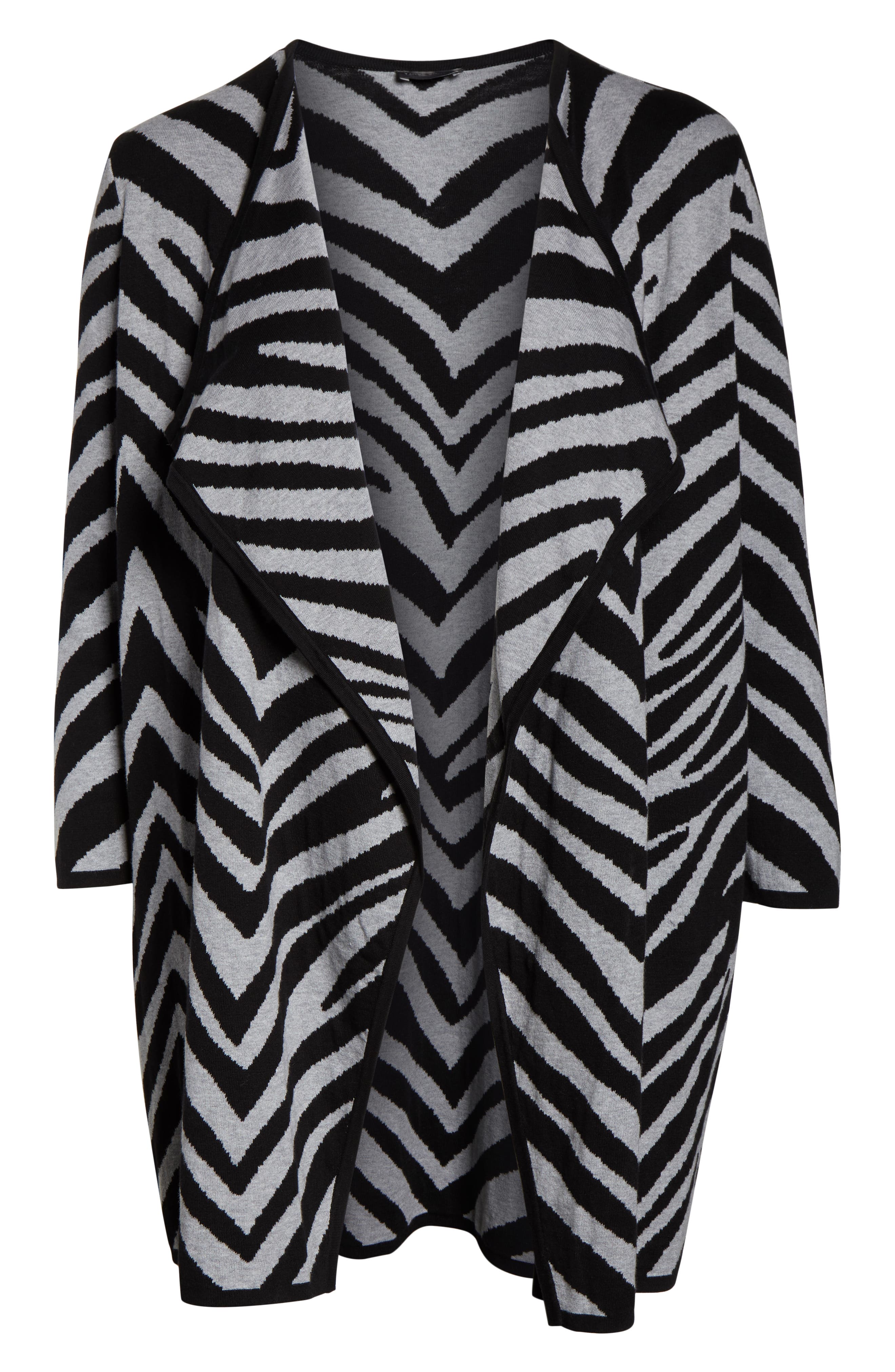 vince camuto zebra cardigan