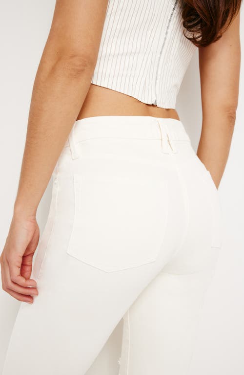 Good American Good Classic Light Compression Bootcut Jeans In Cloud White001