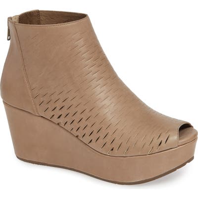Chocolat Blu Warner Perforated Platform Bootie- Brown