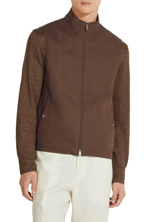 ZEGNA Oasi Linen Vest Ferrugine at Nordstrom, Us