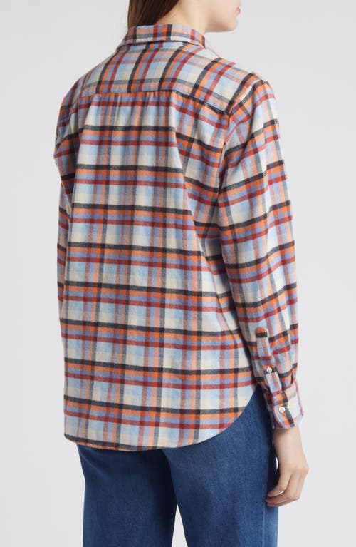 Shop Frank & Eileen Eileen Relaxed Button-up Shirt In Orange/blue/red Multi