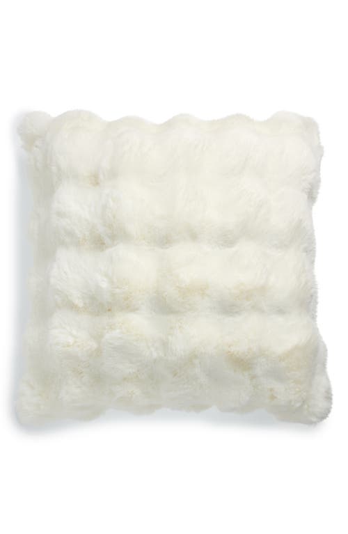 Shop Nordstrom Bubble Faux Fur Accent Pillow In Ivory Marshmallow