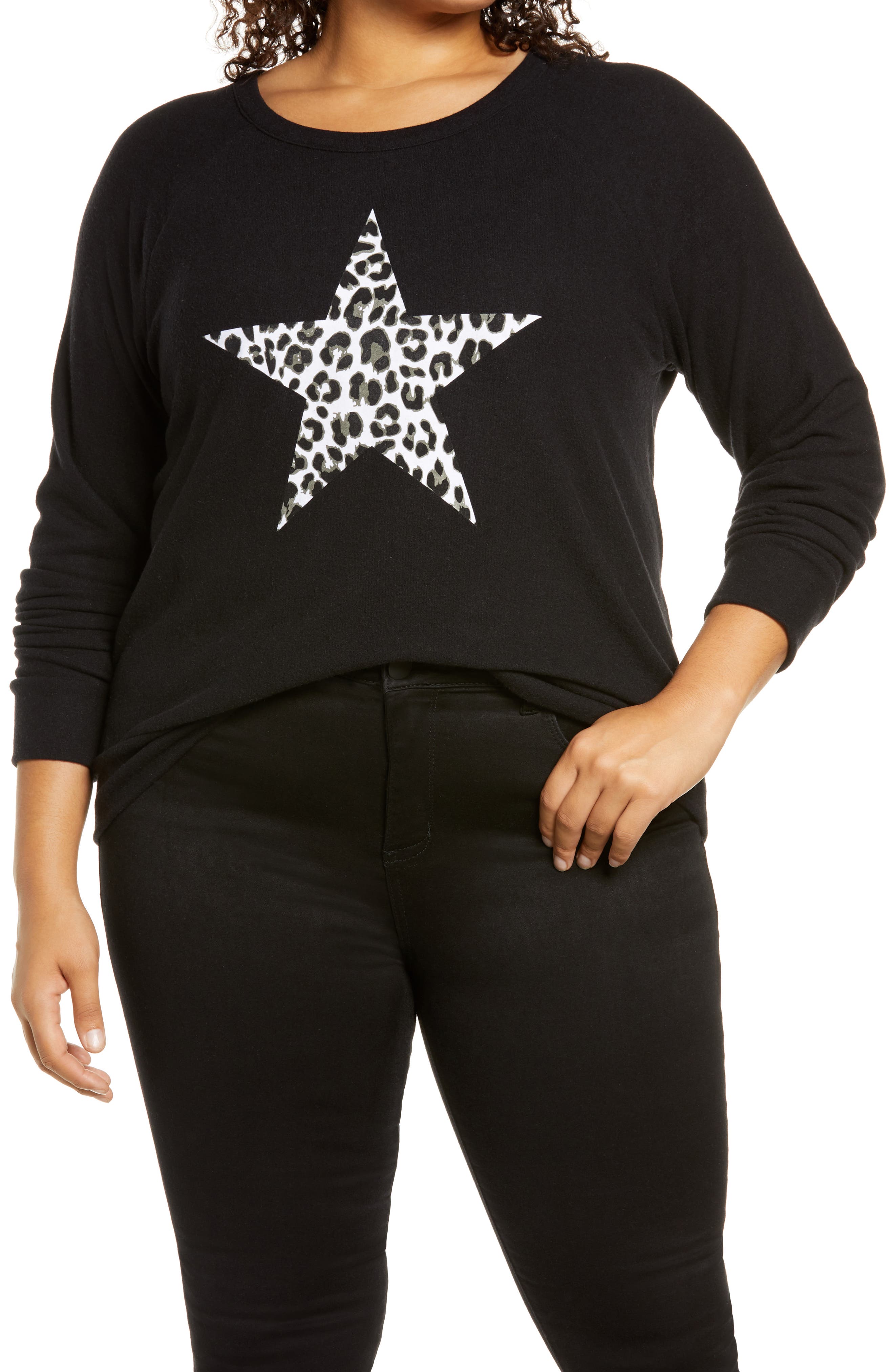 leopard star sweatshirt
