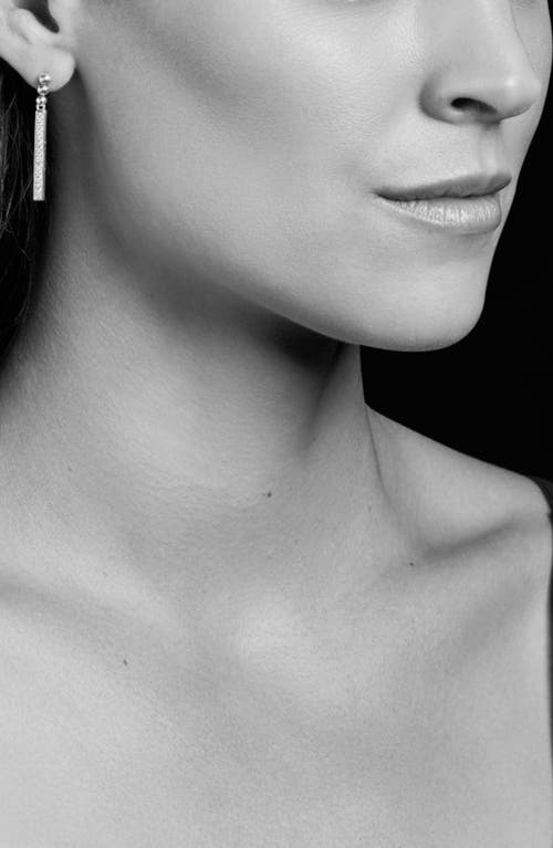 Lagos Sterling Silver Caviar Spark Diamond Drop Earrings In Silver/diamond