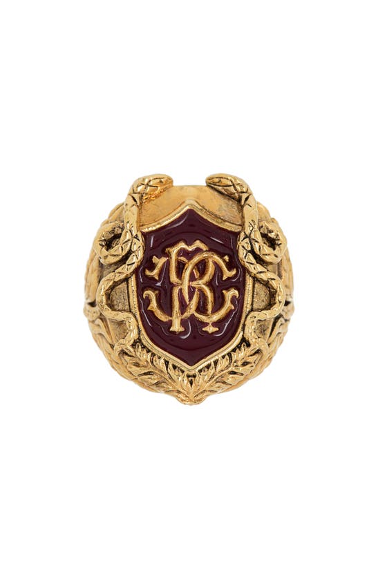 Icon Trade Services Snake Signet Ring In Gold