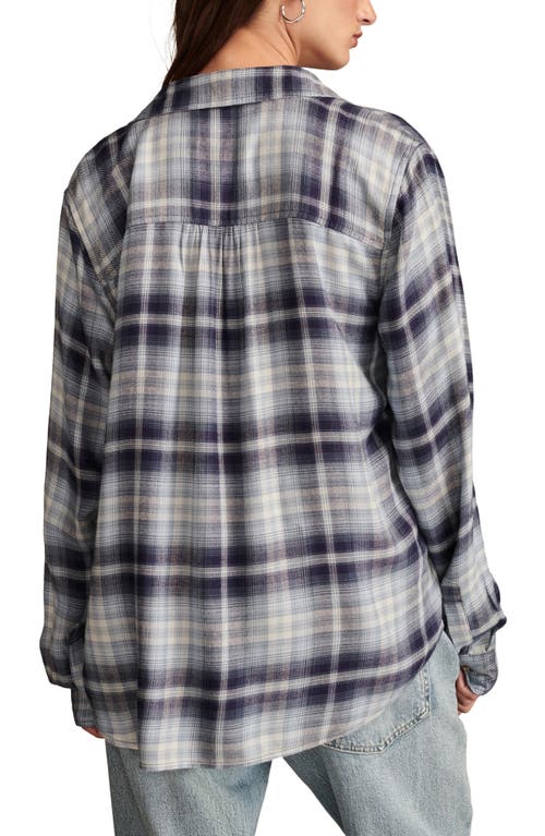 LUCKY BRAND LUCKY BRAND CLOUD PLAID BOYFRIEND SHIRT 