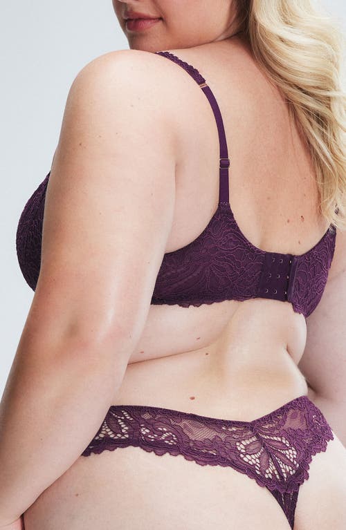 Shop Savage X Fenty Romantic Corded Lace Unlined Balconette Bra In Purple Persuasion