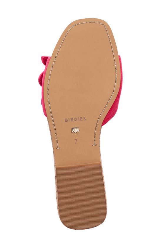 Shop Birdies Kiwi Slide Sandal In Ultra Pink Suede