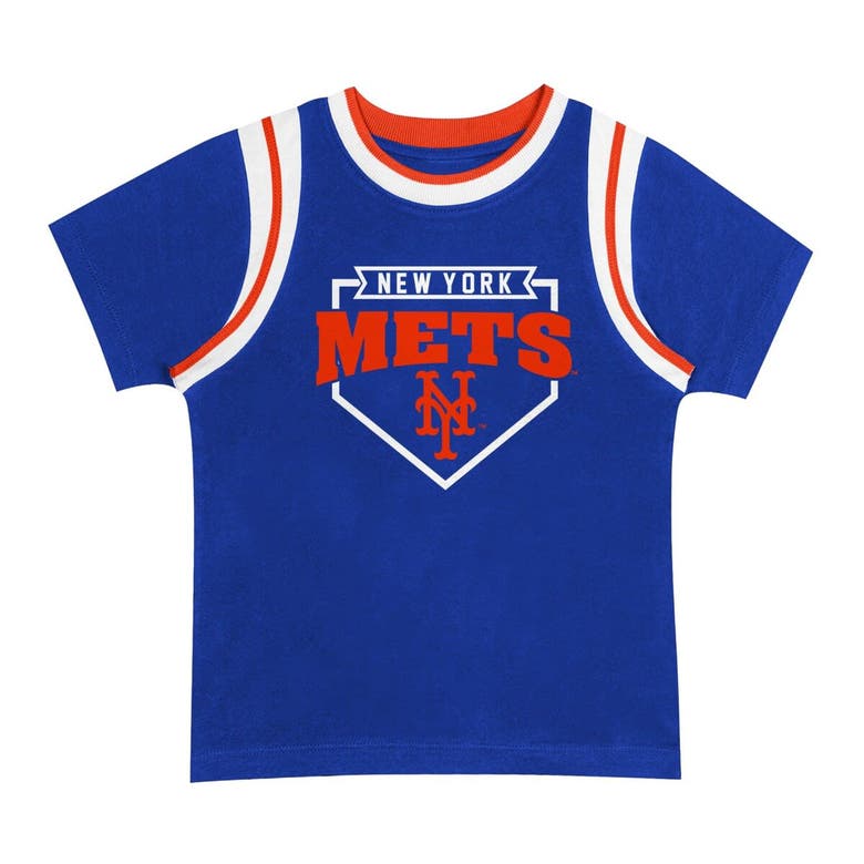 Shop Outerstuff Preschool Fanatics Branded New York Mets Loaded Base T-shirt & Shorts Set In Royal