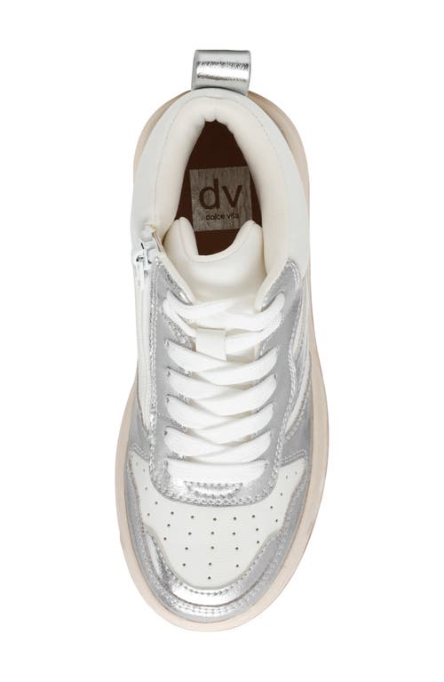 Dolce Vita Dv By Paola High Top Sneaker In Silver