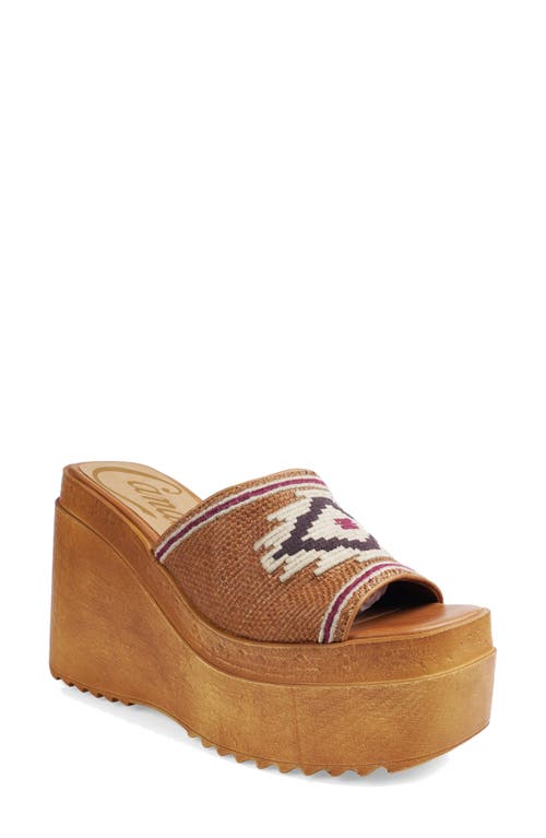 Shop Candies Candie's Berina Platform Wedge Sandal In Natural Fabric