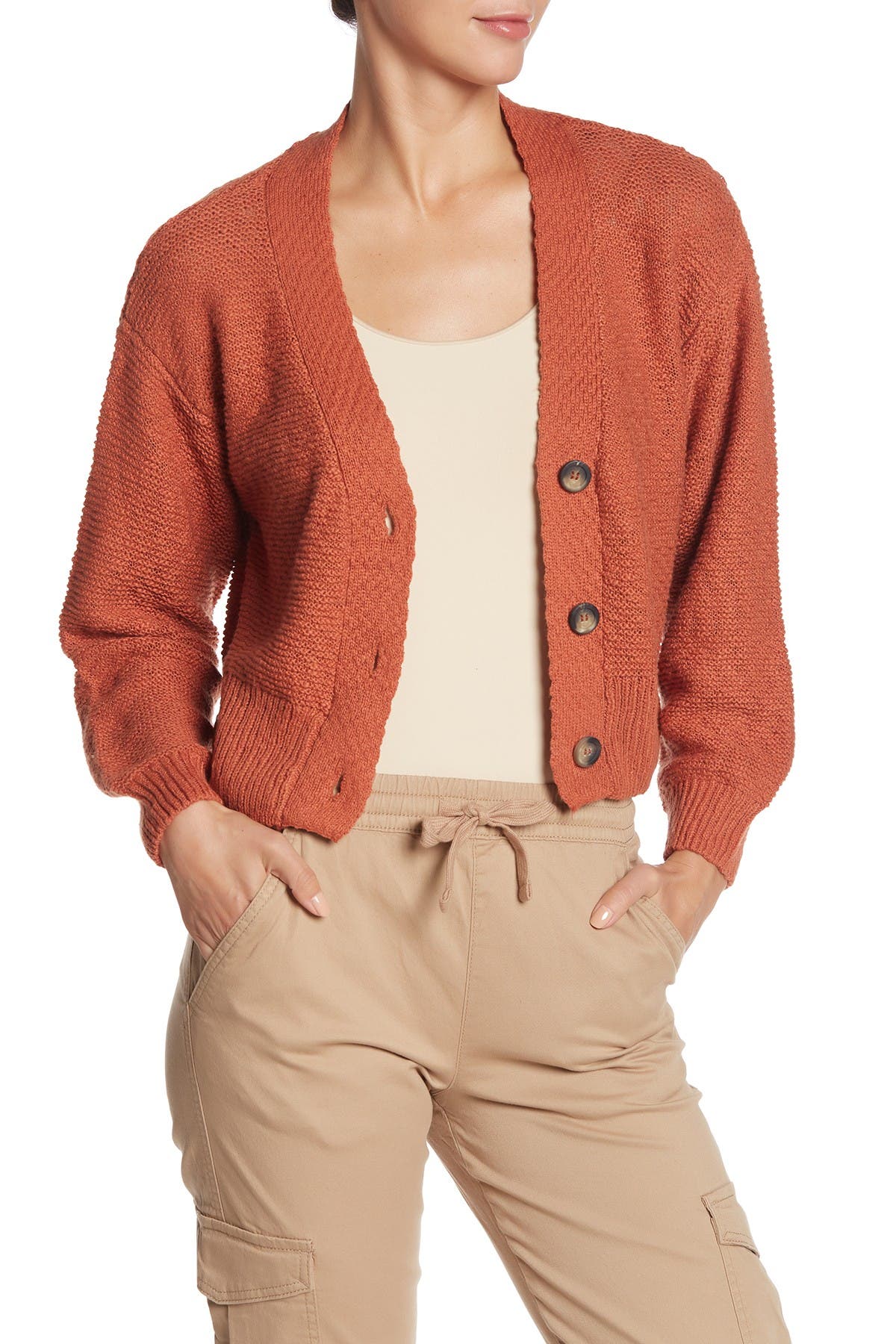 cotton button up cardigan