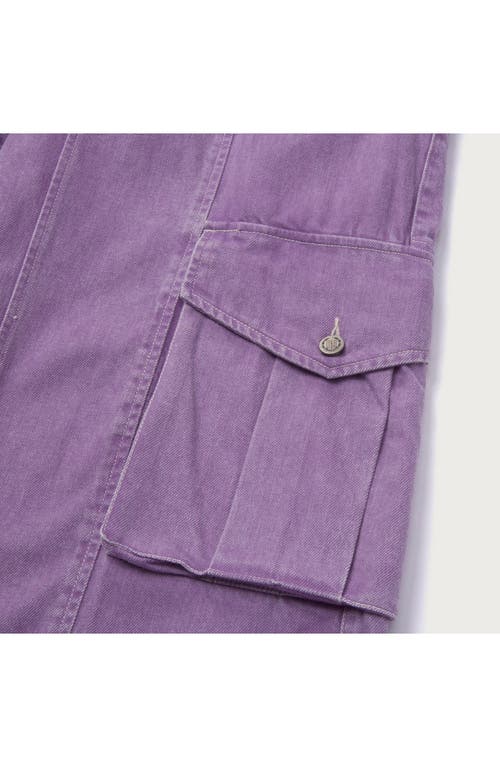 Shop Honor The Gift Wide Leg Cargo Jeans In Purple