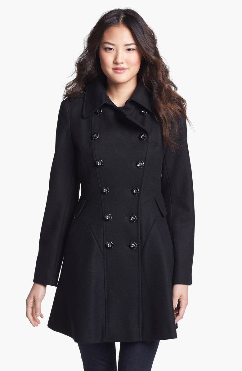 Via Spiga Double Breasted Wool Blend Military Coat | Nordstrom