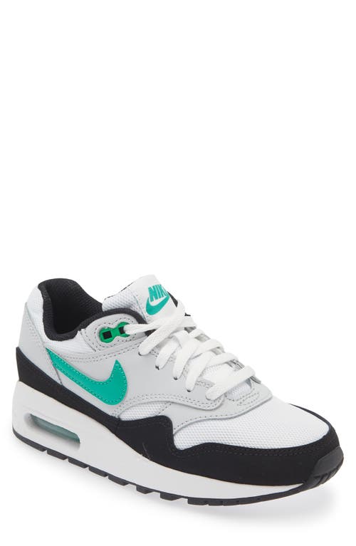 Nike Kids' Air Max 1 Trainer In White/green/platinum