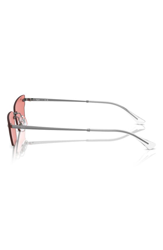 Shop Ray Ban Ray-ban 63mm Frameless Butterfly Sunglasses In Pink