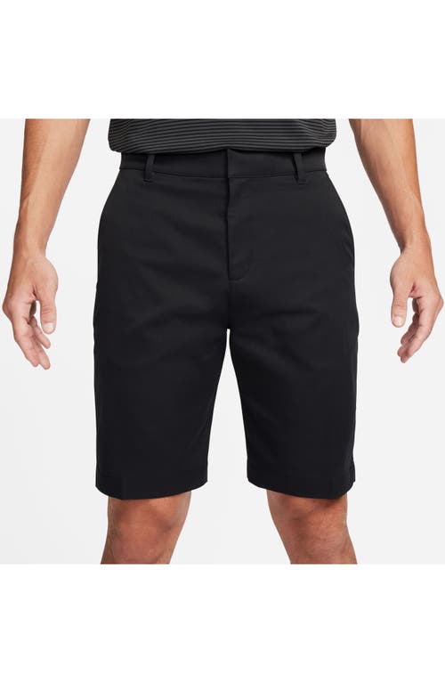 Shop Nike Golf Dri-fit Tour 10-inch Water Repellent Chino Golf Shorts In Black/black