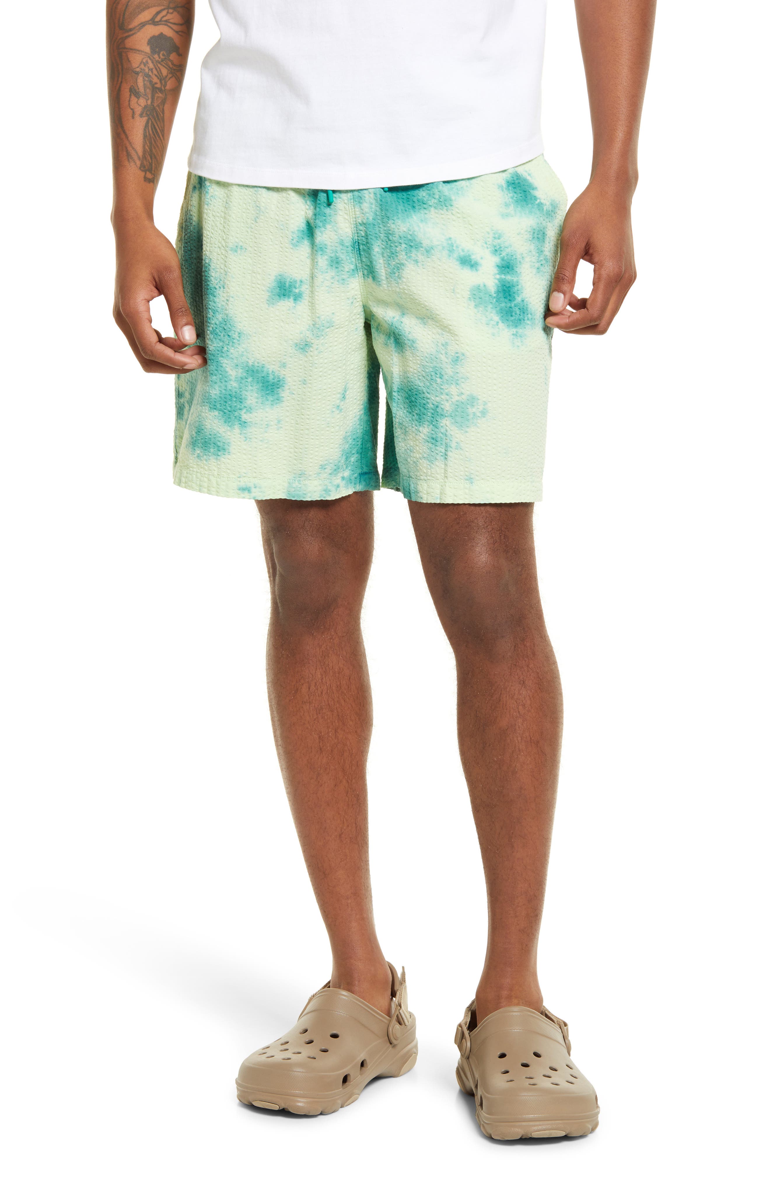 BP. Tie Dye Seersucker Shorts | Nordstrom