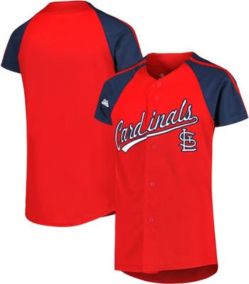 Youth Stitches Red/Navy St. Louis Cardinals Team Jersey