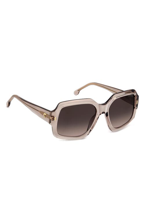 Carrera Eyewear 56mm Gradient Square Sunglasses In Nude/brown Sf