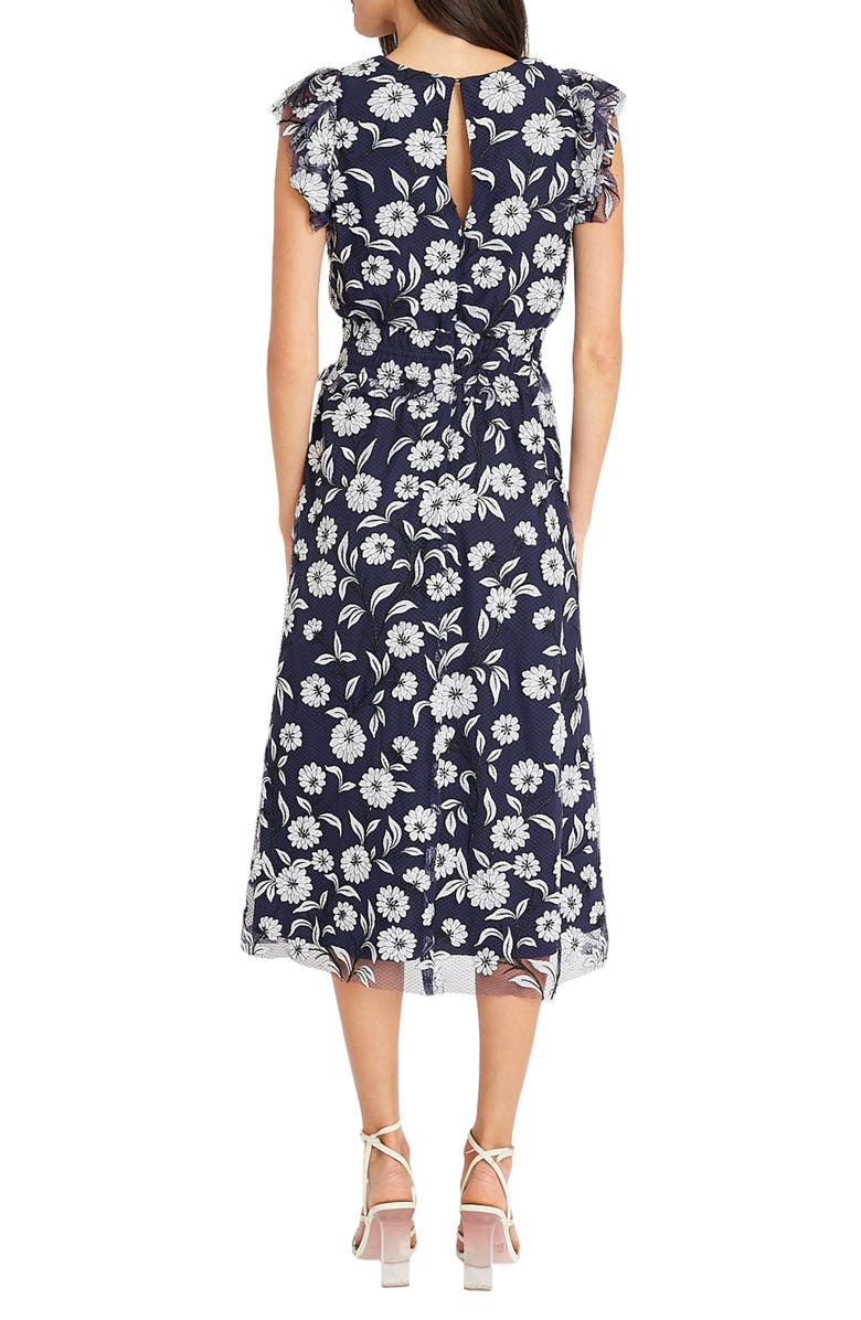 Maggy London Floral Mesh Overlay Dress | Nordstrom