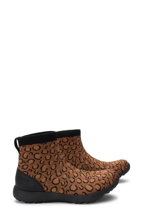 TRAQ by Alegria Qirkie Knit Sneaker Leopard Fabric at Nordstrom,