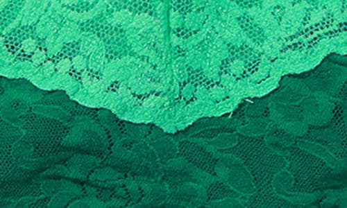 Shop Hanky Panky Colorplay Original Lace Thong In Envy Green/agave