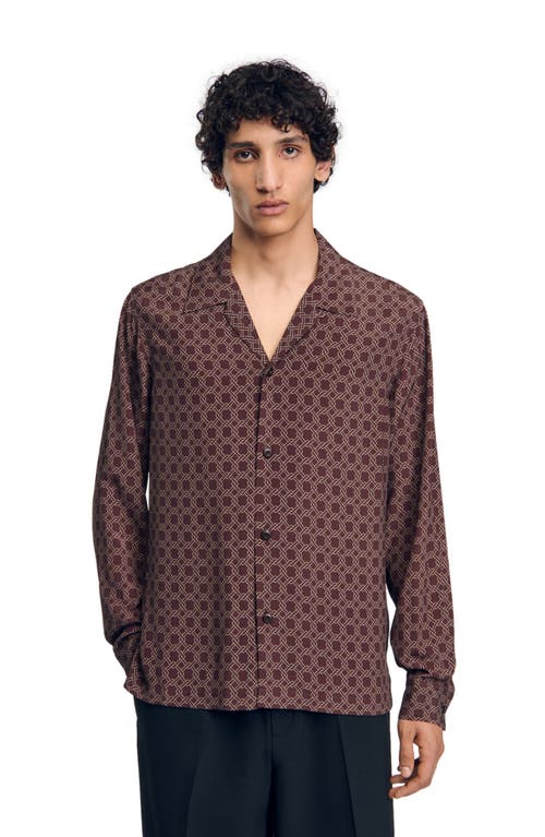 Shop Sandro Loose-fit Shirt In Brown