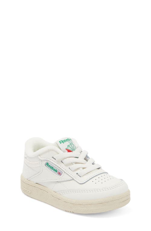 Reebok Kids' Club C Sneaker In Chalk/chalk/glegrn